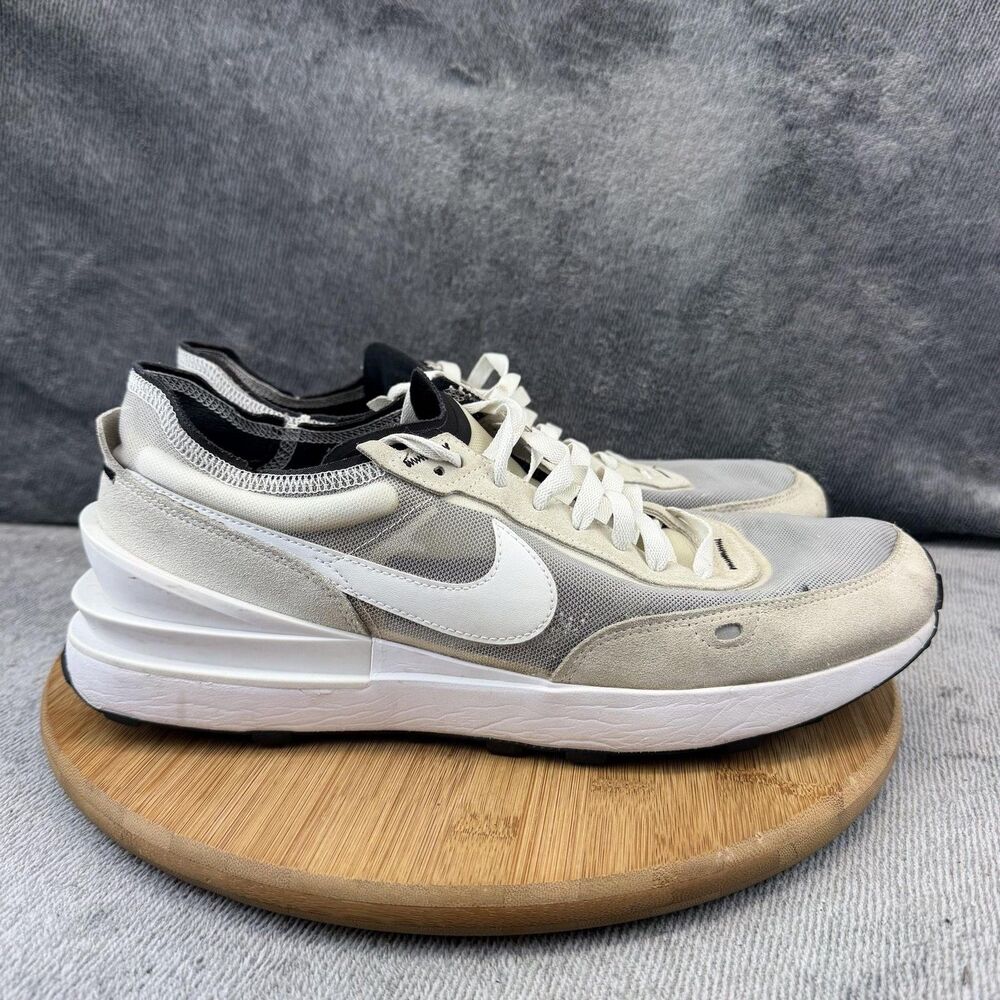 Nike Waffle One Shoes Mens Size 13 White Mesh Running Sneakers DA7995-100